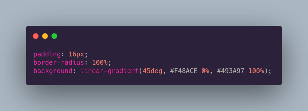 code snippet for CSS Gradient Borders