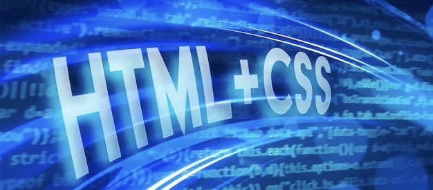 CSS and HTML against code background