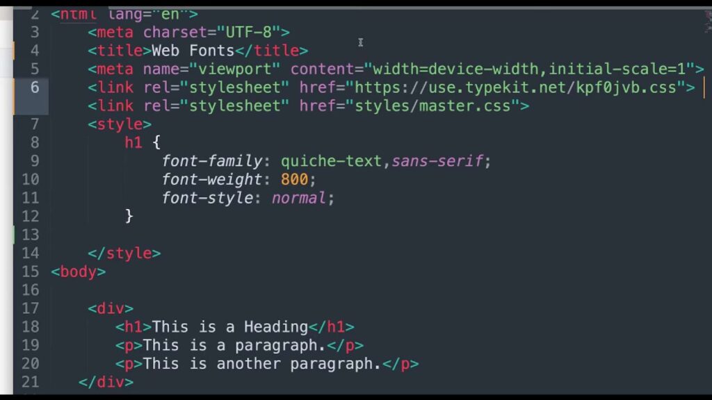 Process of using google fonts in css