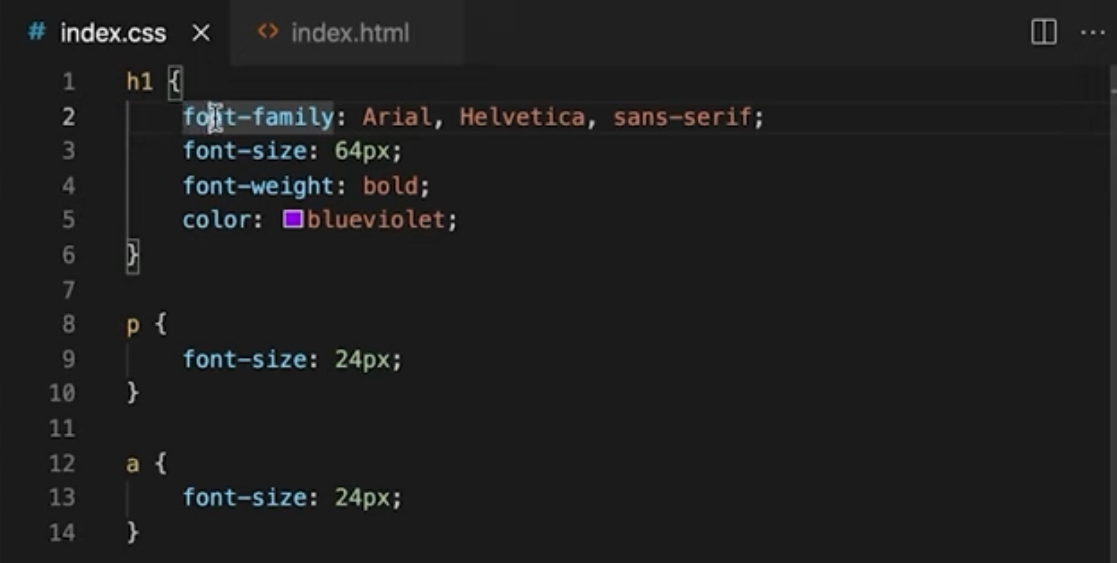 CSS programming code