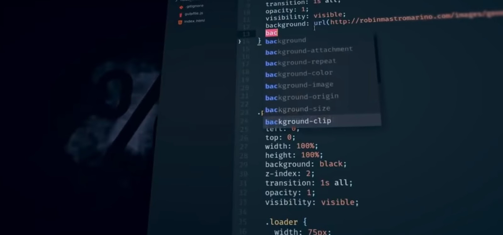 CSS programming code