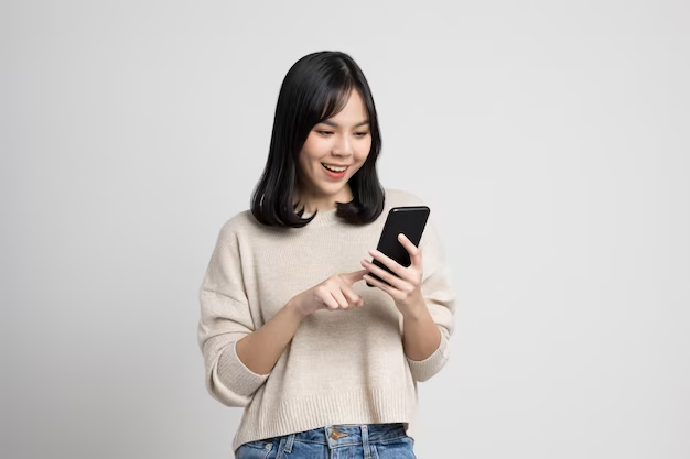 Woman with a smartphone