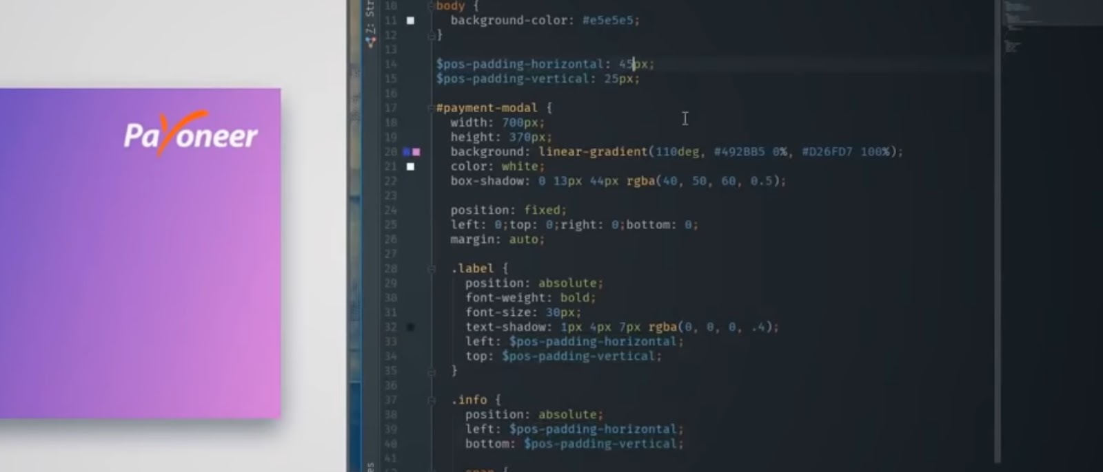CSS programming code