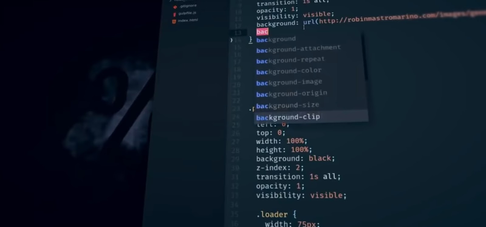 CSS programming code