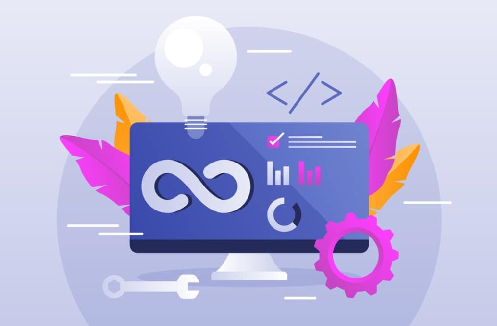 a computer and web development icons